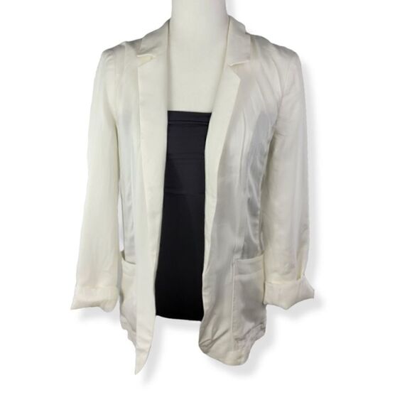 Express White open front blazer Small - Picture 3 of 4